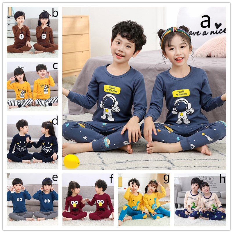 Bộ Đồ Ngủ Pijama 2 Món In Hoạt Hình Dễ Thương Cho Bé