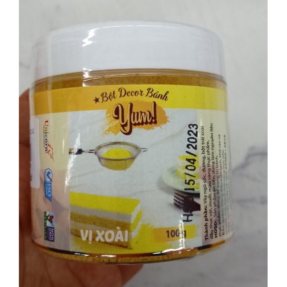 [Hàng mới về] Bột ngũ cốc rắc bánh kem Decor trang trí bánh kem nhiều hương vị Yum Unicorn (hủ 100g)