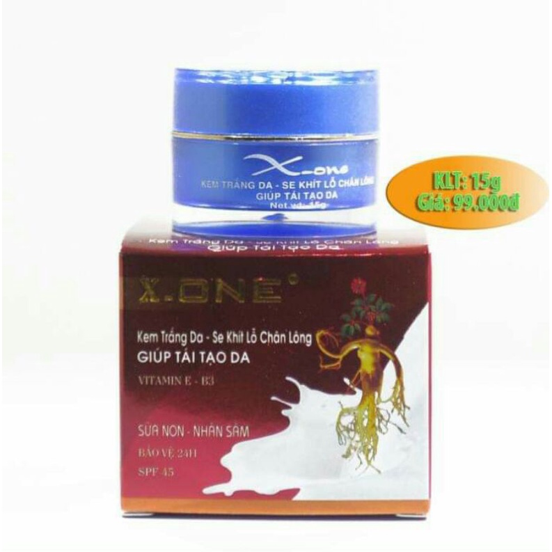 Kem dưỡng trắng da se khít lỗ chân lông X-One 15g
