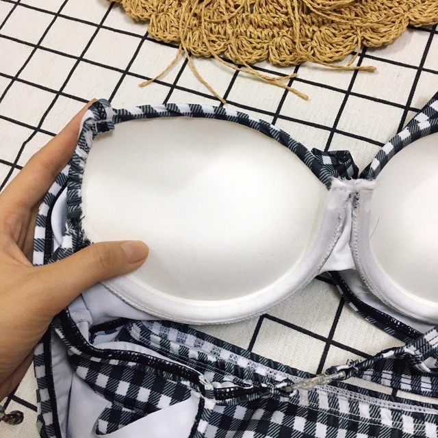 Bikini cúp ngực caro cánh tiên
