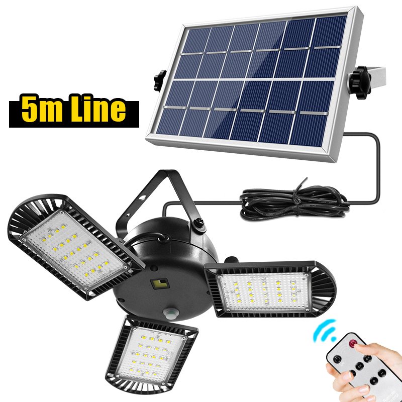 Đèn Năng Lượng Mặt Trời 60 Led 3 Chế Độ + Điều Khiển Từ Xa 2 / 4 / 6