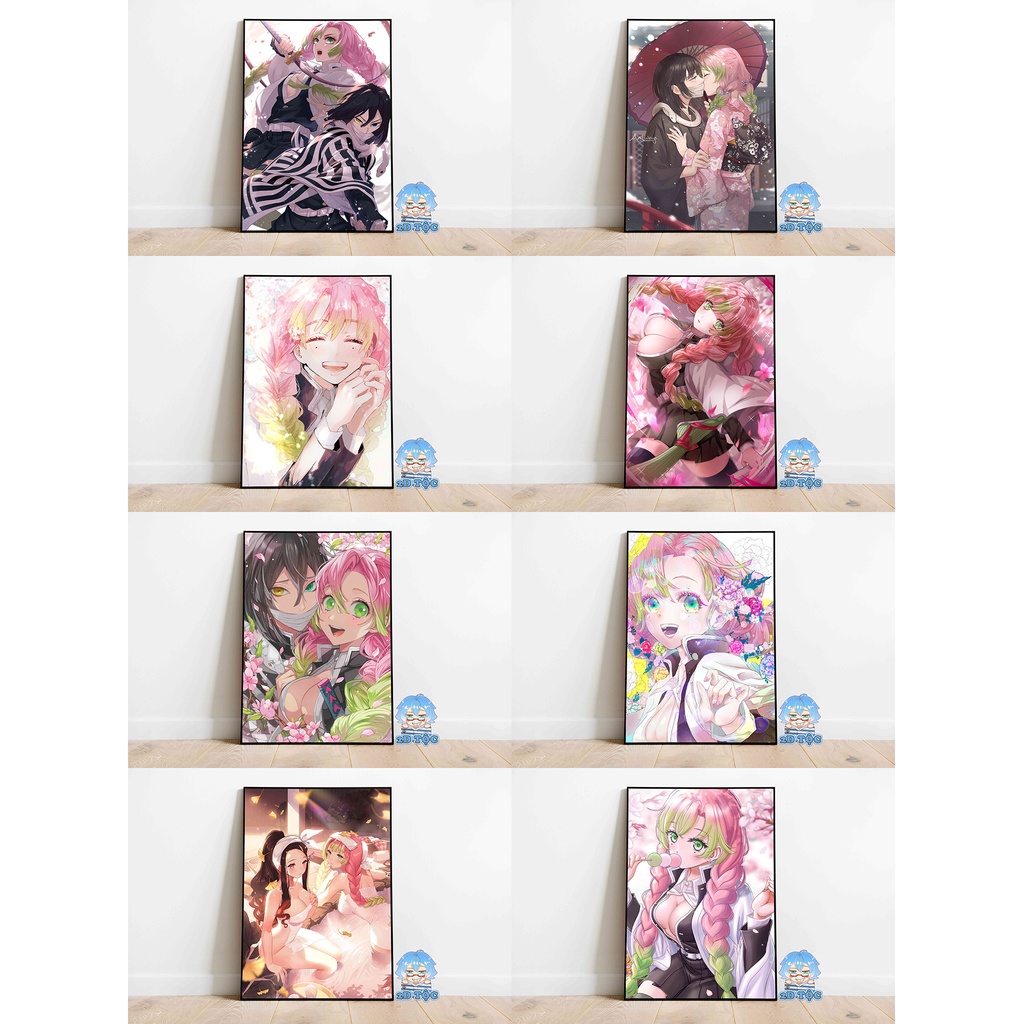 Ảnh poster A3 Kanroji Mitsuri (4) Anime Manga Kimetsu No Yaiba chất liệu giấy cao cấp - 2D Tộc Shop