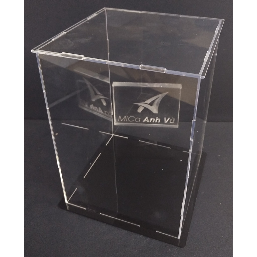 Hộp trưng bày mica trong cao 20cm đáy các cỡ đựng mô hình, đồ chơi, đồ lưu niệm lắp ghép