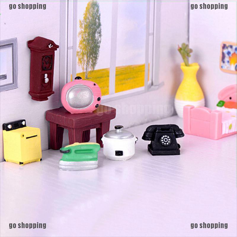 {go shopping}Doll house miniature furniture and miniature appliances living room home decor