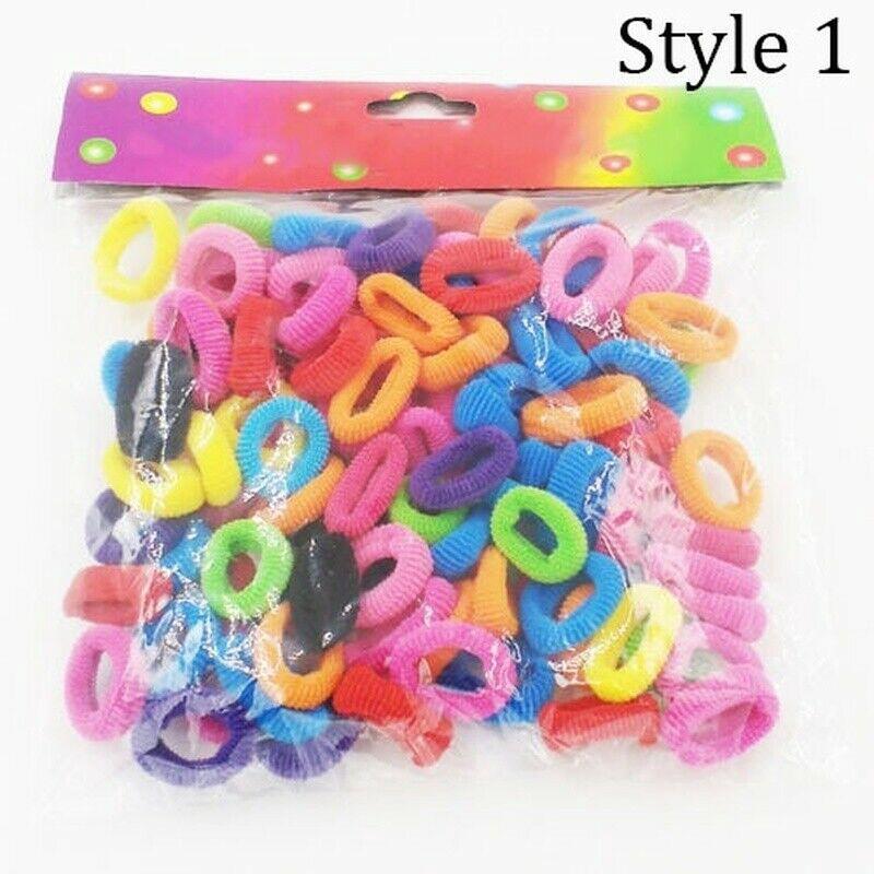 Set 100 dây thun cột tóc nhiều màu