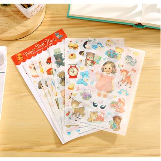 Sticker búp bê set 6 tờ ( có tách lẻ )