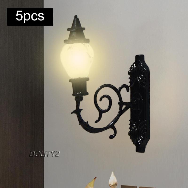 [Dolity2] 5 Đèn LED Gắn Tường Trang Trí Nhà Búp Bê / Tỷ Lệ 1: 12