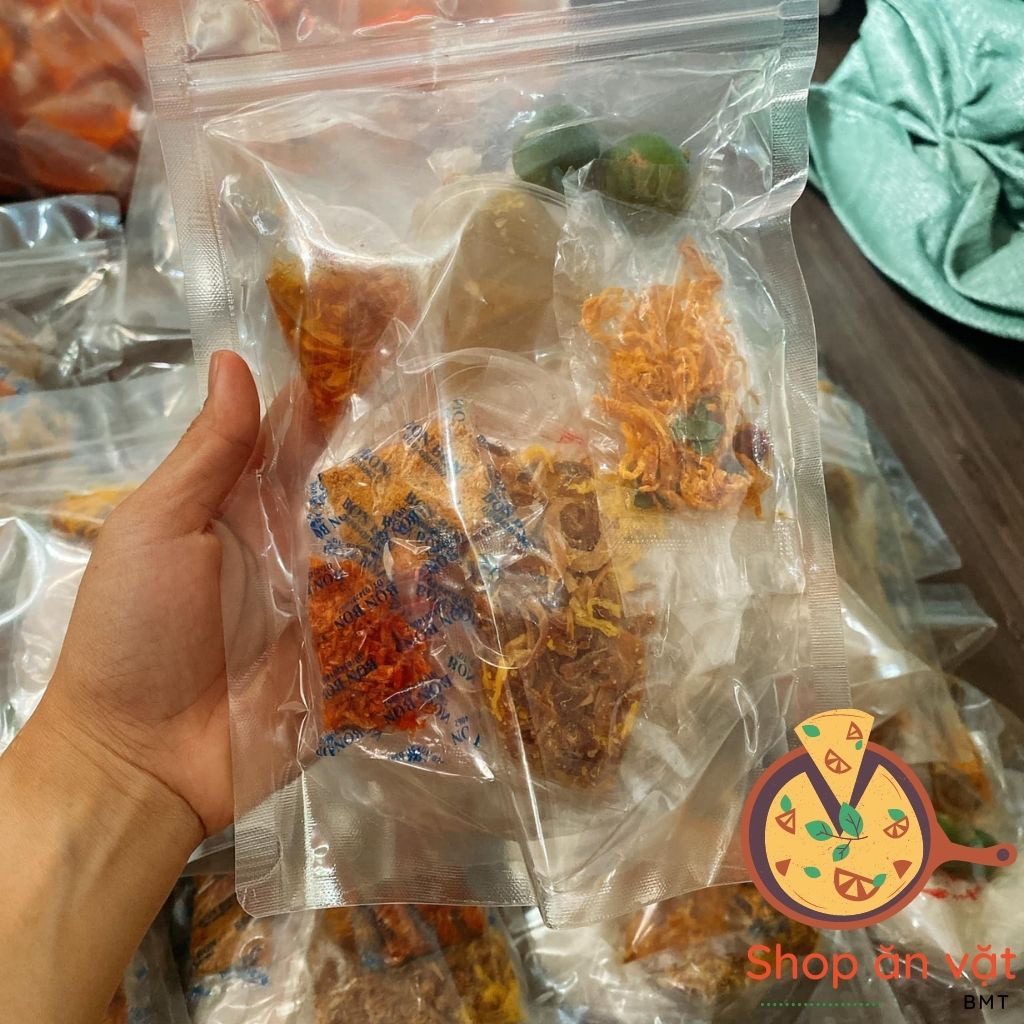 Bánh tráng trộn muối ớt xanh 7 vị Bon Bon bánh tráng phơi sương Tây Ninh - 14020068