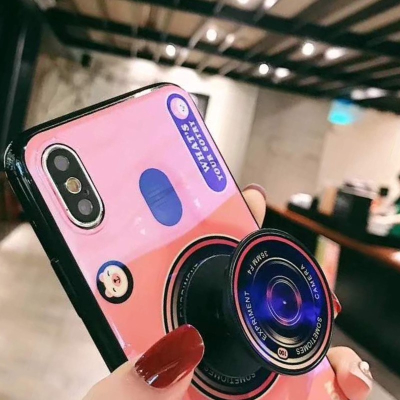 Ốp lưng họa tiết máy ảnh có dây móc tay cho OPPO A57 A39 F1S A37 A3 A3S A5 Neo 9 A59 A7 A5S F11 A9 F11 Pro | BigBuy360 - bigbuy360.vn