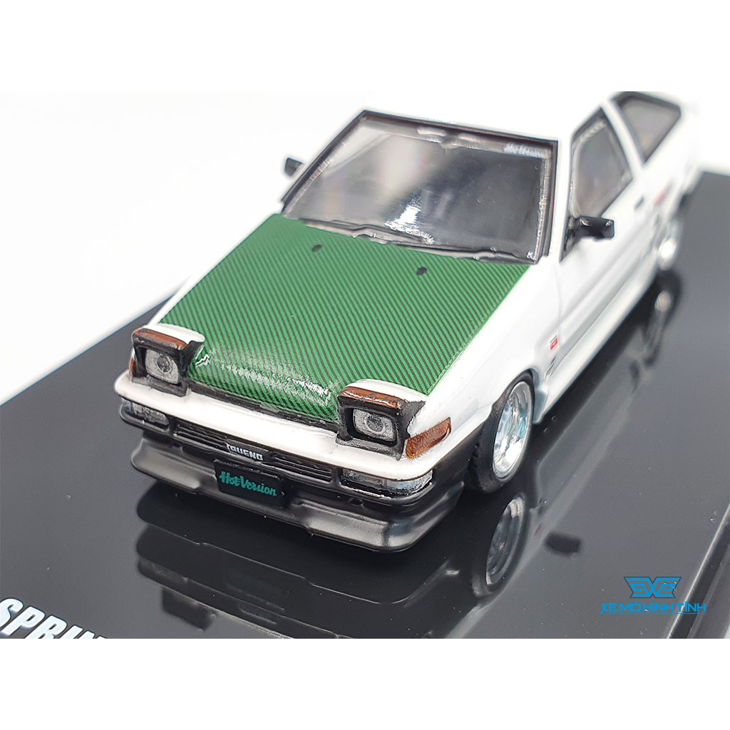 Xe Mô Hình Toyota Sprinter Trueno AE86 &quot; Drift Car&quot; Ti Lệ 1:64 Hãng sản xuất Inno Model ( Trắng Mui Xanh )