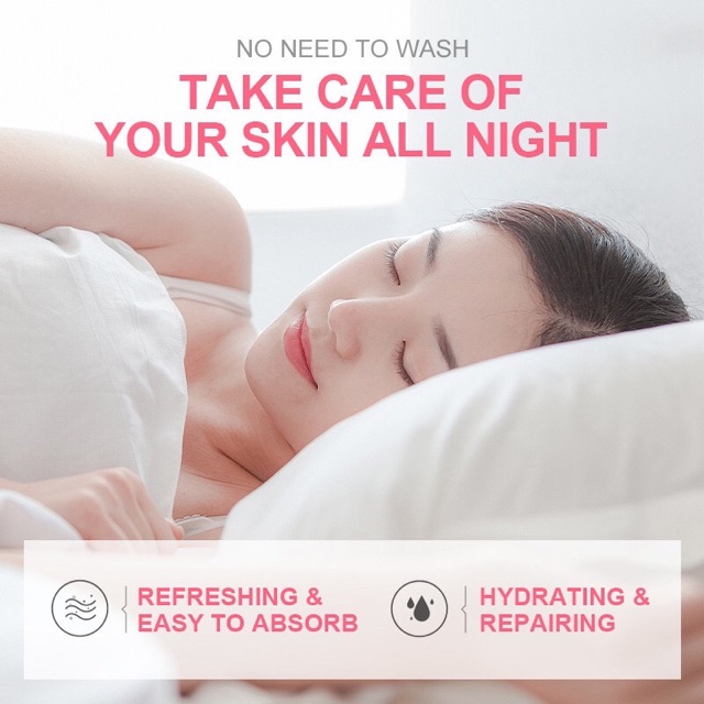 [RẺ VÔ ĐỊCH] Túi 15 gói mặt nạ ngủ Hoa anh đào Sakura Sleeping Face Mask dưỡng da mụn cấp ẩm thải độc