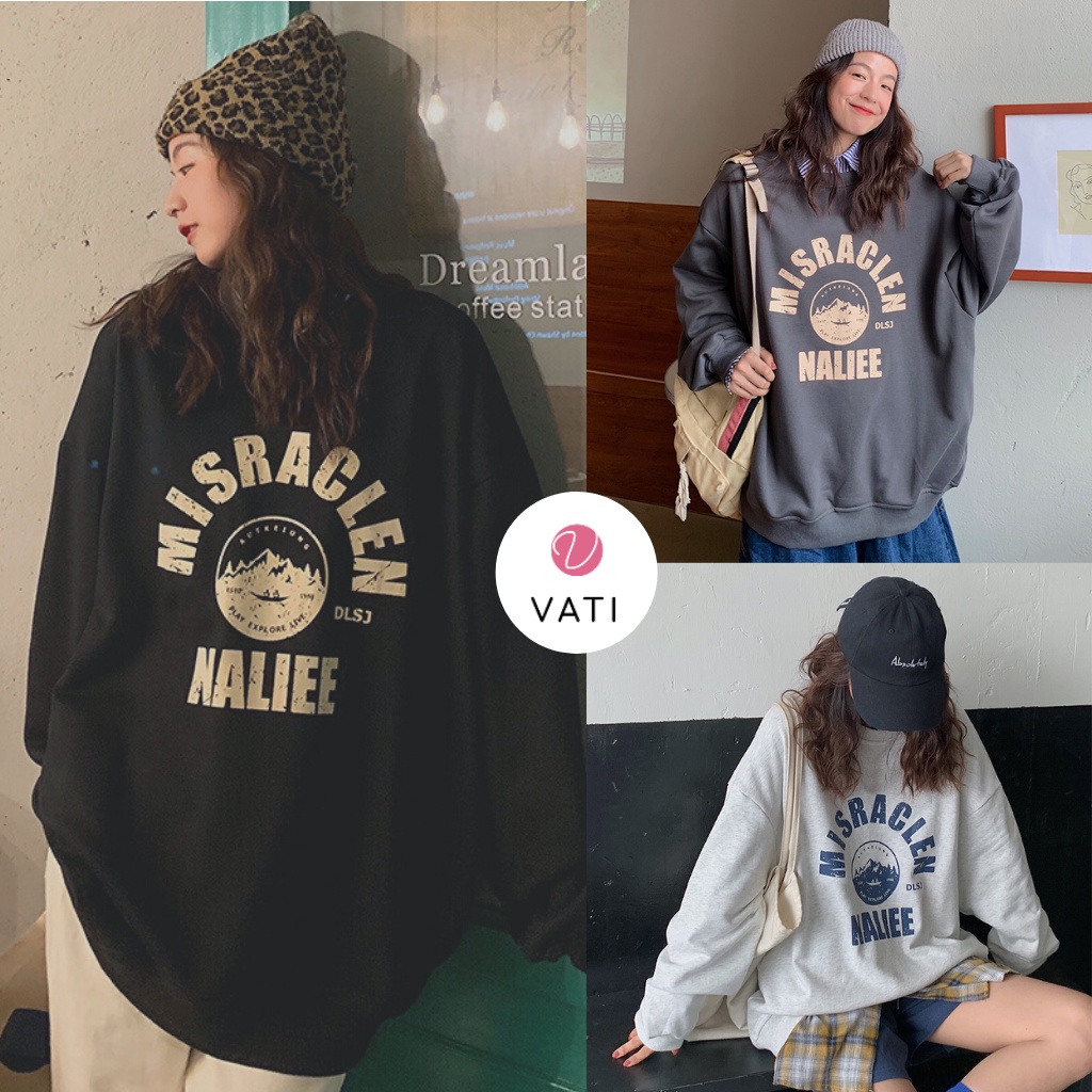 Áo Sweater Tay Dài VATI Dáng Rộng🍀Áo Thun In Chữ Phong Cách Hàn Quốc Dễ Thương Cho Nữ | BigBuy360 - bigbuy360.vn