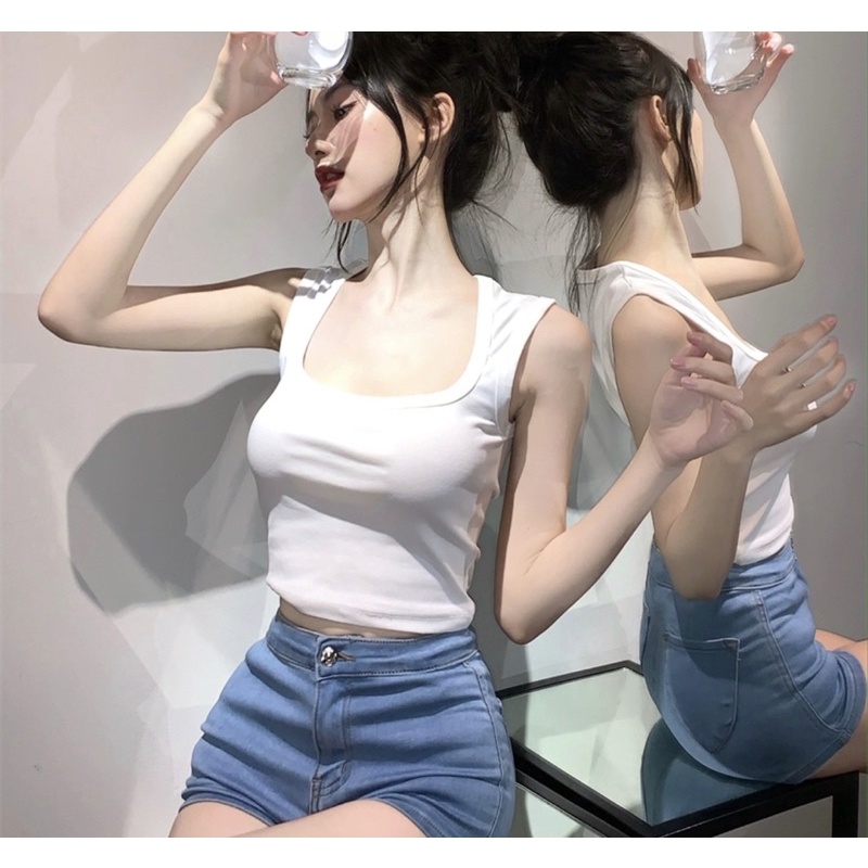 Áo Bra Nữ 2 Dây Bản To Dáng Lửng Có Đệm Ngực Trend Mới 301