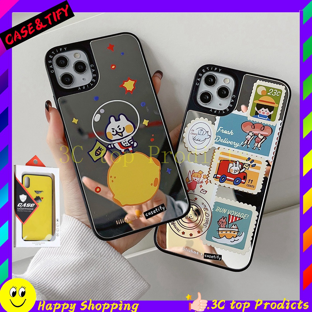 【Mirror CASETIFY】Ốp iPhone 13 12 11 pro max 8 7 6 plus 6s xs max xr se2020 12pro 13pro 11pro 12promax 13promax 11promax điện thoại tráng gương hình thỏ cho