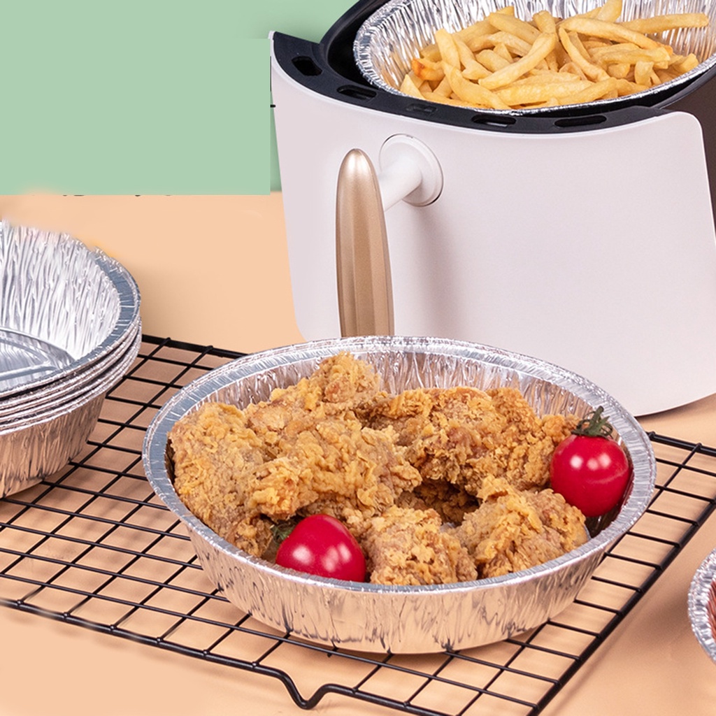 Bộ 10 Giấy Thiếc Lót Nồi Chống Dầu Dùng Một Lần Tiện Dụng Cho Nhà Bếp