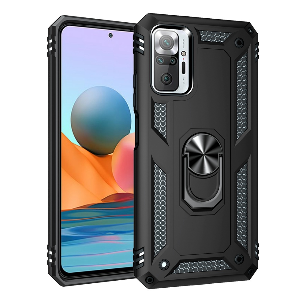 Ốp Điện Thoại PC Cứng Kèm Vòng Khuyên Đỡ Chống Sốc Cho Redmi Note 10 Pro Max 4G