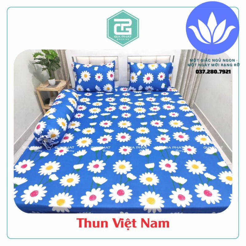Ga Giường thun lạnh Việt Nam đủ kích thước chân nệm 3-18cm- không áo gối