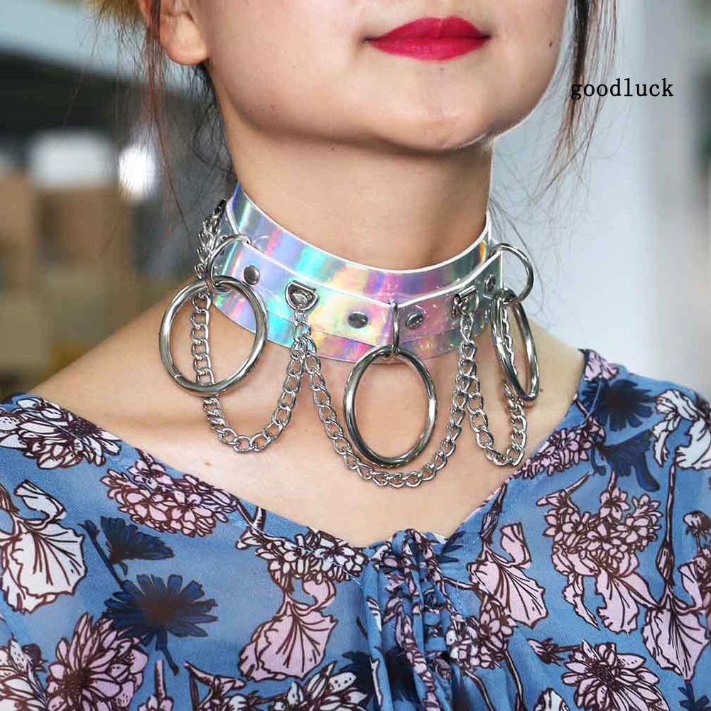 Vòng Cổ Choker Màu Laser Thời Trang Cá Tính