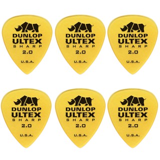 USA Dunlop 6 Ultex Sharp 2.0mm - Phím đàn Guitar - Pick - Picks (móng gảy)