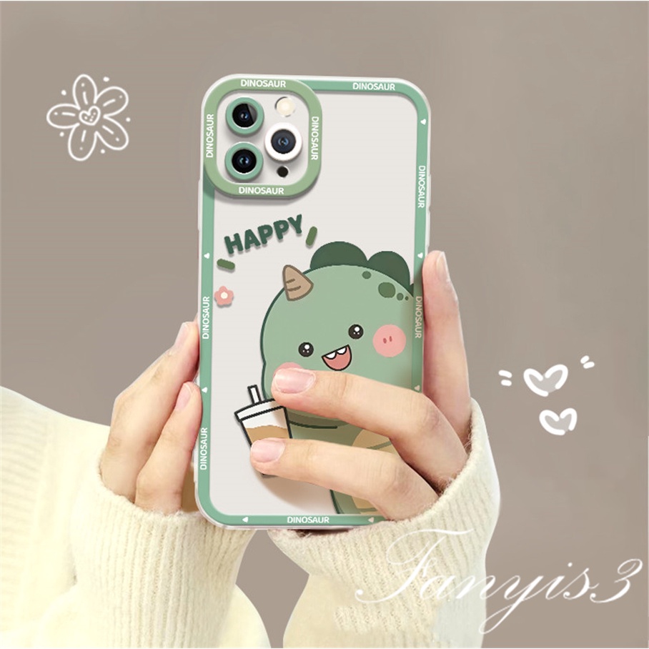 Ốp Điện Thoại tpu Mềm Trong Suốt Hình Khủng Long Nhỏ Cho iphone 15 14 13 12 11 pro max x xr xs max 8 7 6 6s plus se 2020