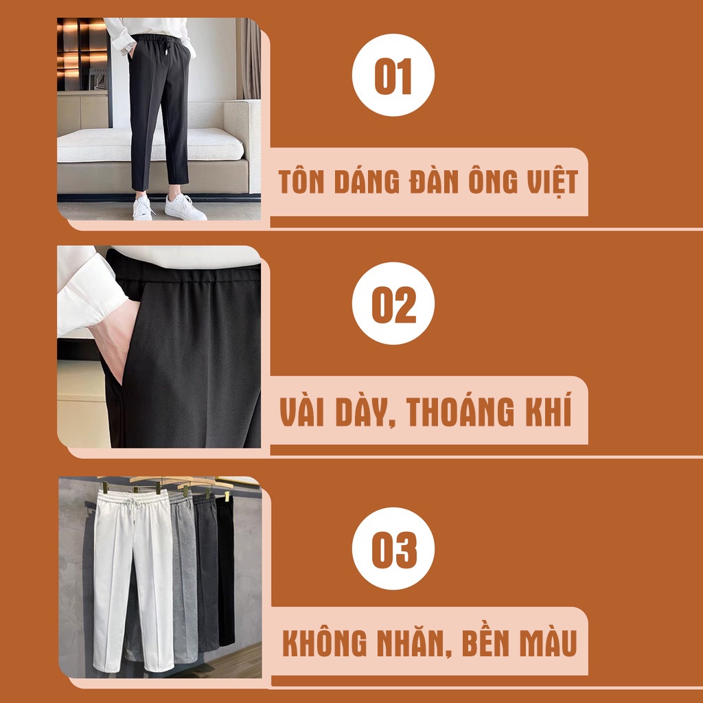 Quần tây âu ống đứng chất vải tuyết mưa co giãn thoáng mát Q16