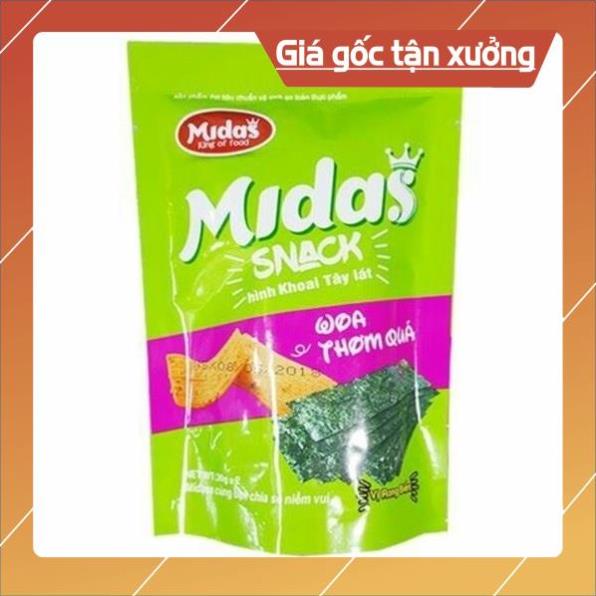 [ICLN9 giảm 5K cho đơn hàng 50k]  combo 3 gói SNACK MIDAS HÌNH KHOAI TÂY LÁT GÓI 30G các vị