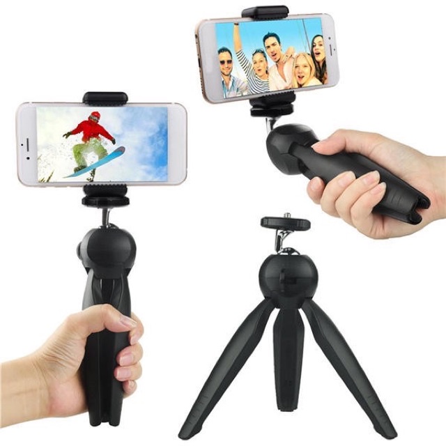 (FULL HỘP) Giá đỡ kẹp điện thoại Yungten 228, kẹp điện thoại, máy ảnh, điều chỉnh 360 độ, nhựa, chắc chắn