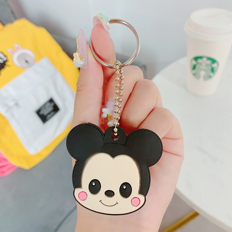 Vỏ silicone bảo vệ chìa khóa điều khiển từ xa có móc khóa hình hoạt hình