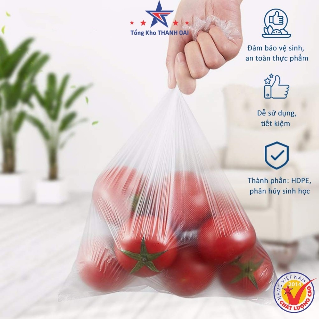 Túi đựng thực phẩm tự hủy sinh học trong suốt bảo quản thực phẩm sạch sẽ an toàn