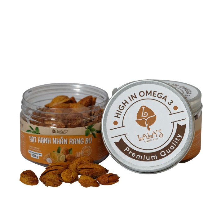 Hạt Hạnh Nhân Rang Bơ Nhập Mỹ - 100Gram