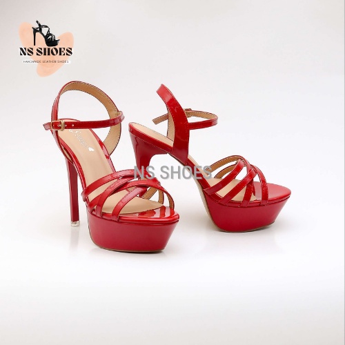 Giày cao gót catwalk đế đúp 4 dây chéo thời trang, thanh lịch 13cm - NS2119