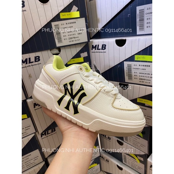 Giày MLB Chunky Liner Low Version 01 Chính Hãng Full hidden tag giấy gói