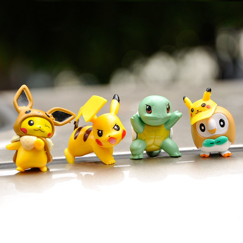Set 8 mô hình nhân vật pokemon dễ thương trang trí tiện dụng