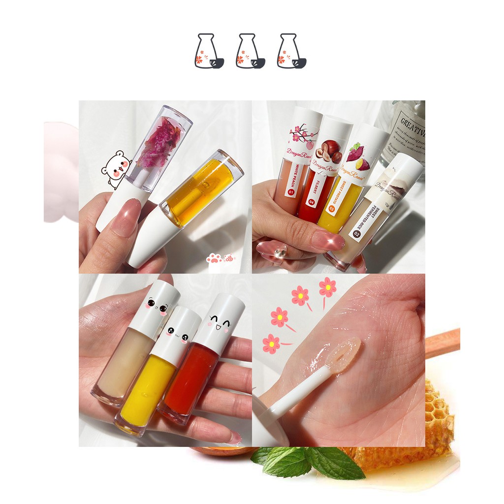 [Hàng mới về] Dầu Dưỡng Môi Chiết Xuất Hoa Hồng Dưỡng Ẩm Cải Thiện Tình Trạng Môi Khô | BigBuy360 - bigbuy360.vn