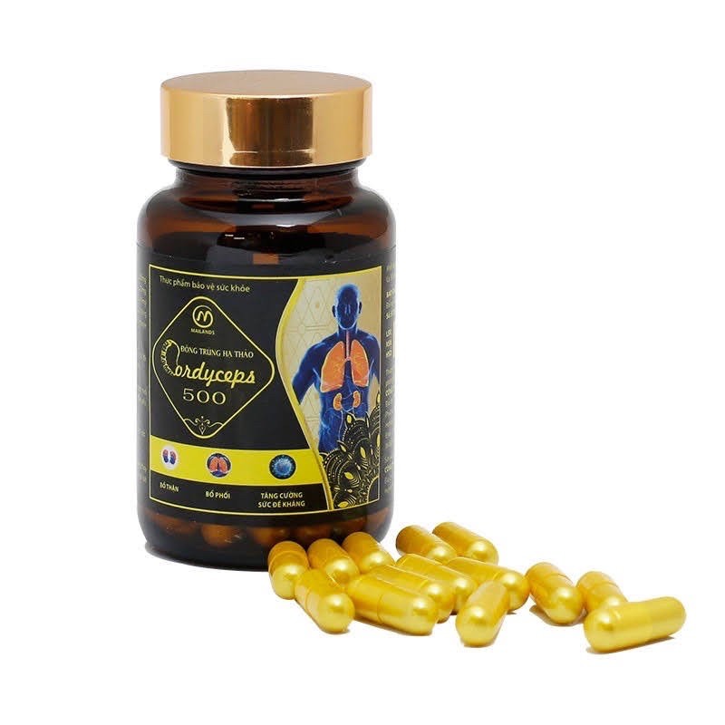 [Chính hãng] Đông trùng hạ thảo - Cordyceps 950 (Hộp 2 lọ) Dành cho người suy nhược, mới ốm dậy