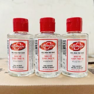 LIFEBUOY Gel Rửa tay khô 100ml chai nắp đỏ Sanitizer 100 ml 100g