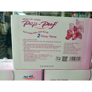100 miếng bông tẩy trang Pop Puf