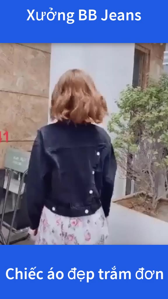 Áo khoác jeans nữ xanh tà chéo đủ 2 màu xanh đen size 38-65kg cao cấp độc quyền Panda | BigBuy360 - bigbuy360.vn