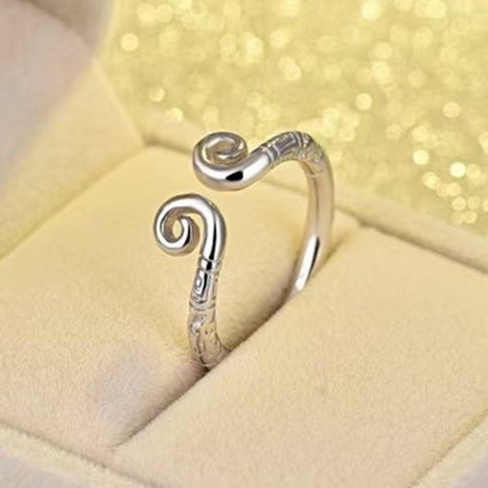 FUTURE Retro Opening Rings Men Sterling|Couple Rings Women Feathers Wedding High-quality Jewelry Gifts