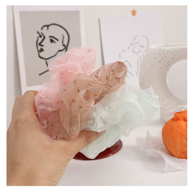 Dây buộc tóc màu trơn đơn giản thanh lịch cho nữ d5214