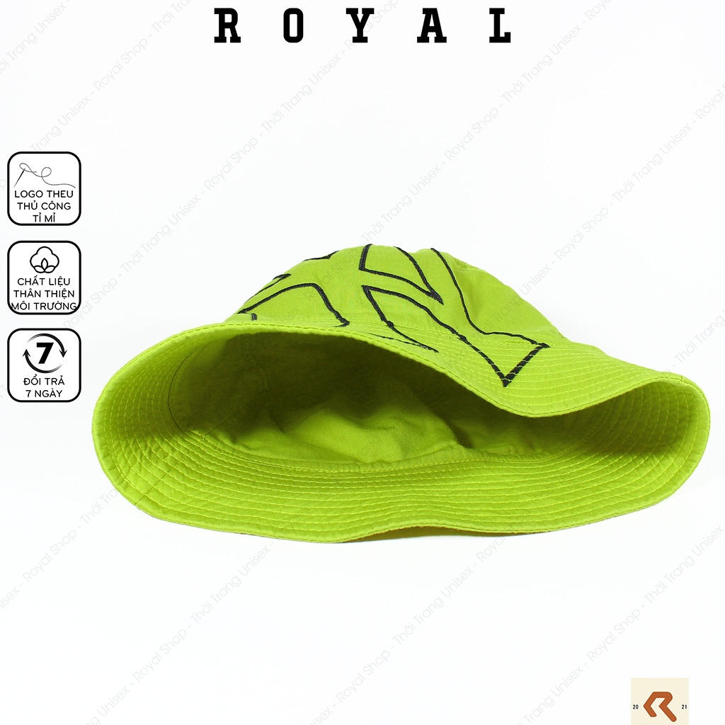 Mũ Bucket Nón Bucket Tai Bèo Vành Cụp Nam Nữ NY New York Yankees Vải Kaki Cotton 2 lớp Unisex - Royal Caps