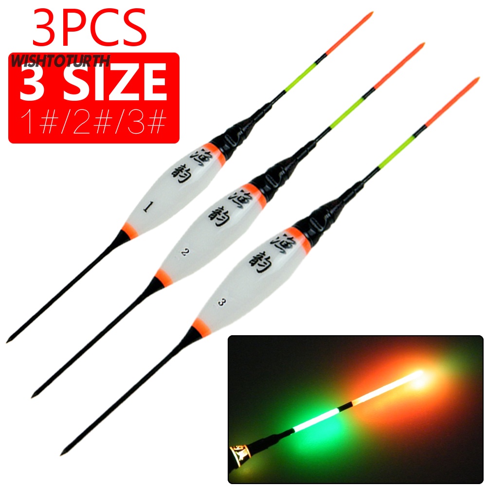Bộ 3 Phao Câu Cá Có Đèn LED Phát Sáng