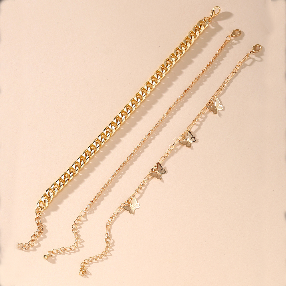 Vòng tay mạ vàng nhiều dây phong cách vintage thời trang dành cho nữ