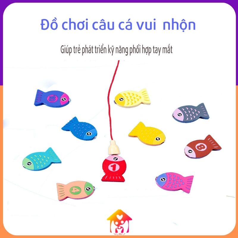 Bảng đồ chơi câu cá  gỗ kết hợp nhiều chủ đề