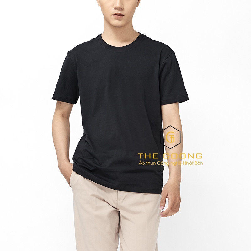 Áo Phông Trơn Nam TheGoong Cổ Tròn, Áo Thun Trơn Basic Cotton Cao Cấp Hàng Hiệu Không Cổ Thoáng Mát Tay Ngắn Màu Oliu | BigBuy360 - bigbuy360.vn