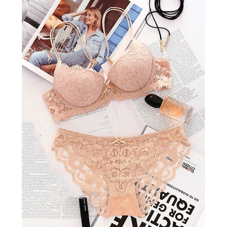 Bộ đồ lót phối ren VARSBABY kiểu dáng quyến rũ thời trang