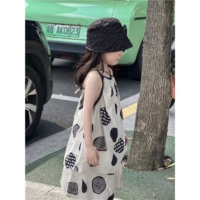 Đầm Công Chúa Mùa Hè Hai Dây Tay Cộc In Họa Tiết Hoa Phong Cách Mori Hàn Quốc Hợp Thời Trang Cho Bé Gái 5 Tuổi