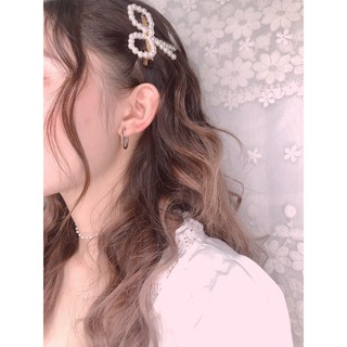 [Không đen gỉ] Hoa tai khuyên tròn trơn Hoops 2cm Choker Club