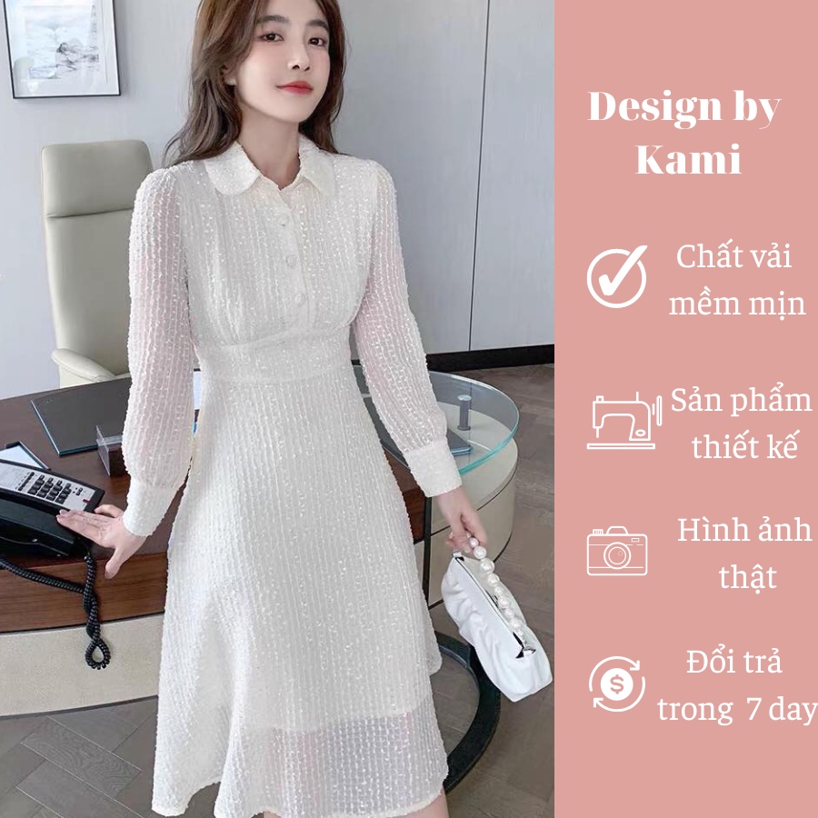 Váy trắng hai lớp dáng dài Simi size SML- Design by Kami
