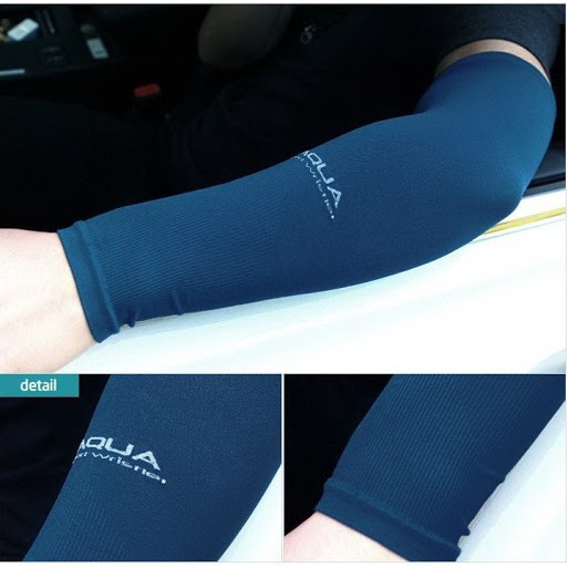 Ống Tay Chống Nắng AquaX Chính Hãng Hàn Quốc - Màu Blue/Xanh Nhớt